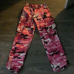 Pink camo jeans